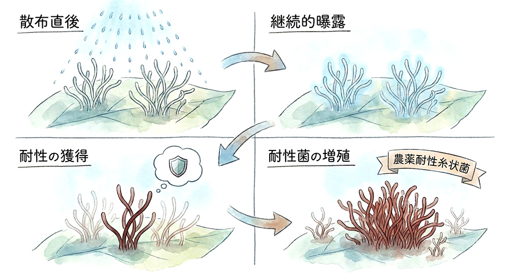 除菌や気門封鎖は病害虫に耐性を持たせません