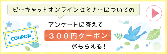 ピーキャットオンラインセミナーアンケート